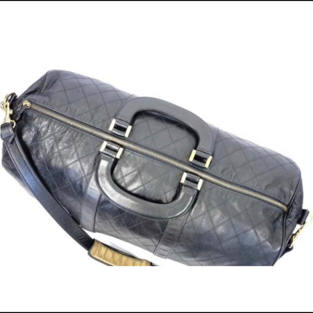 Vintage CHANEL XXL size lambskin Boston travel bag - Picture 10 of 10